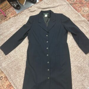 Harve Benard Dark Blue Blazer Coat